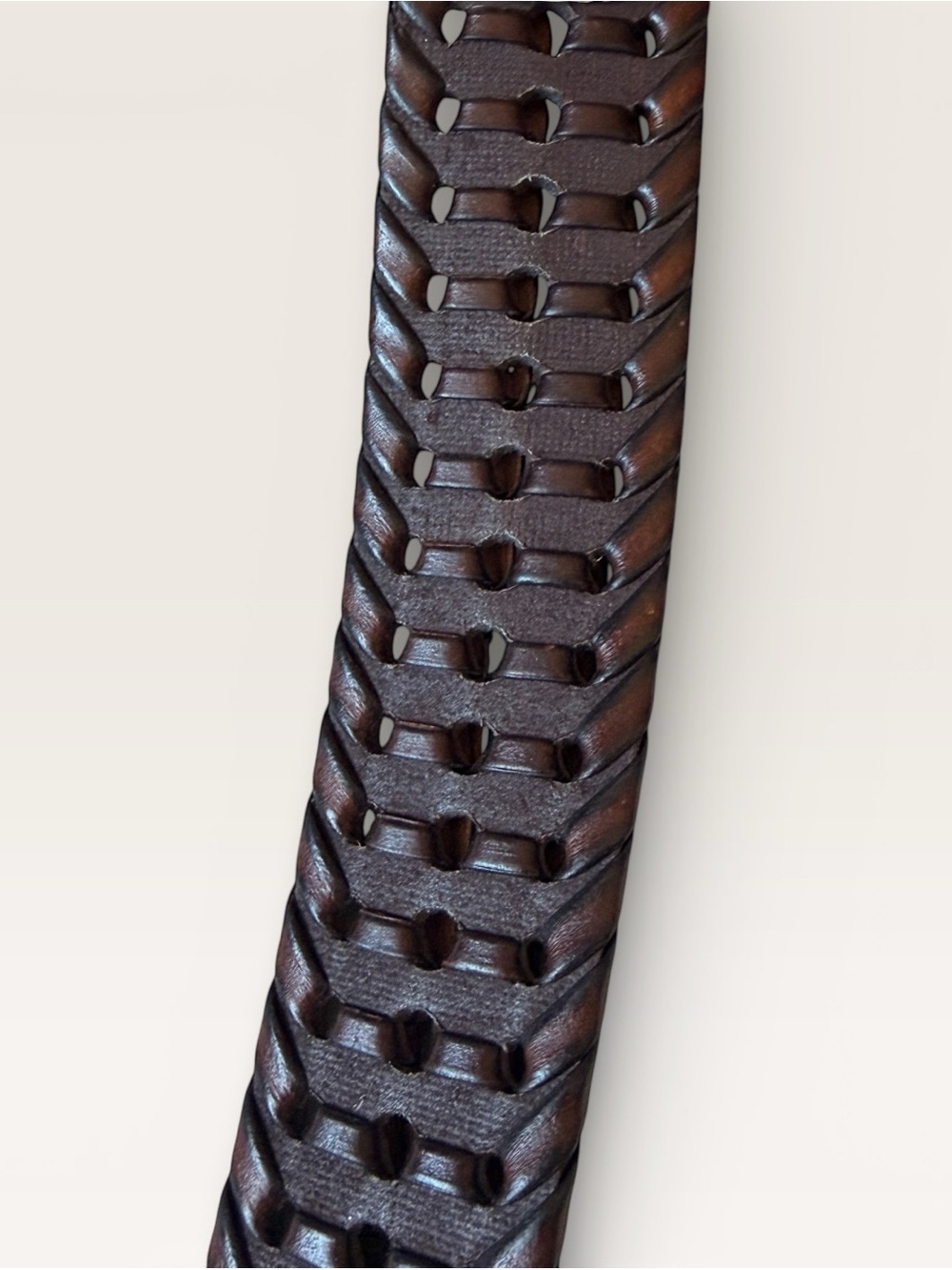 Columbia Men’s Braided Leather Belt - Dark Brown Sz 34 - Picture 5 of 10